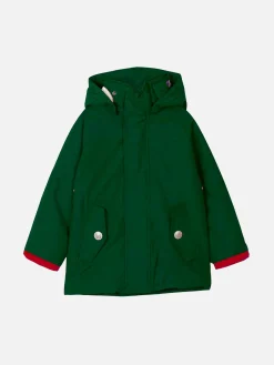 Britischer grüner Parka mit Kapuze für Jungen