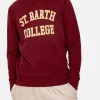 Burgunderrotes Sweatshirt mit St. Barth College-Aufdruck
