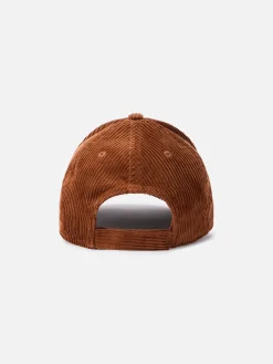 Camel Cord Baseball Cap mit aufgesticktem Logo
