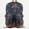 Canvas-Rucksack „Cody“ mit Mikro-Totenkopf-Print