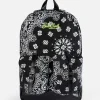 Canvas-Rucksack „Cody“ mit schwarzem Bandanna-Print