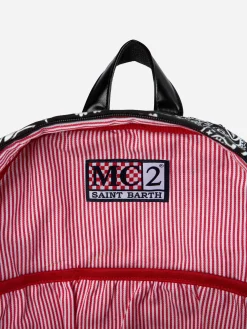 Canvas-Rucksack „Cody“ mit schwarzem Bandanna-Print