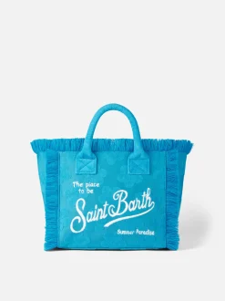 Colette Bluette-Handtasche aus Frottee mit geprägtem Gänseblümchenmuster