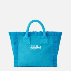 Colette Bluette-Handtasche aus Frottee mit geprägtem Gänseblümchenmuster