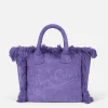 Colette lila Frottee-Handtasche