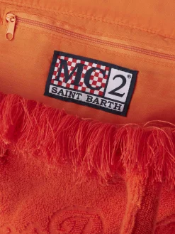 Colette orangefarbene Frottee-Handtasche