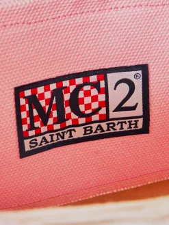 Colette rosafarbene Handtasche aus Baumwollcanvas mit Fiorucci Angels-Print | FIORUCCI-SONDERAUSGABE