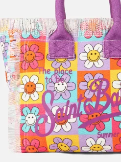 Colette-Canvas-Handtasche mit lächelndem Gänseblümchen-Print