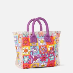 Colette-Canvas-Handtasche mit lächelndem Gänseblümchen-Print