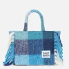 Colette-Deckenhandtasche mit Karodruck