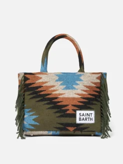 Colette-Deckenhandtasche mit ethnischem Aufdruck
