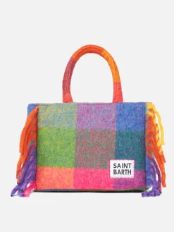 Colette-Deckenhandtasche mit Karodruck