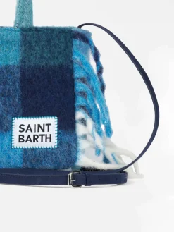 Colette-Deckenhandtasche mit Karodruck
