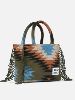 Colette-Deckenhandtasche mit ethnischem Aufdruck