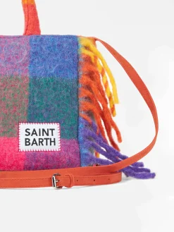 Colette-Deckenhandtasche mit Karodruck