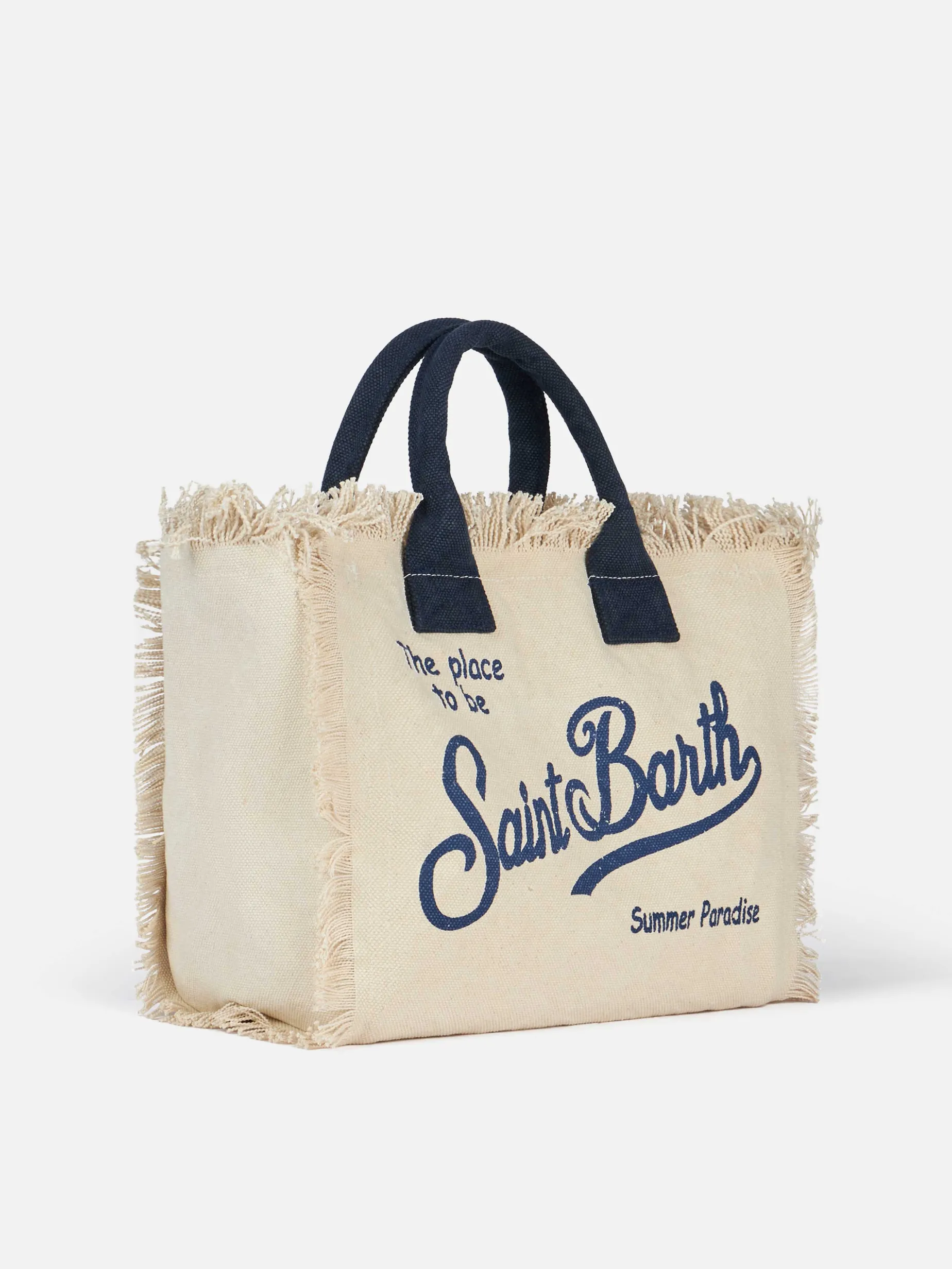 Colette-Handtasche aus cremefarbenem Baumwollcanvas