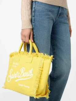 Colette-Handtasche aus gelbem Baumwollcanvas