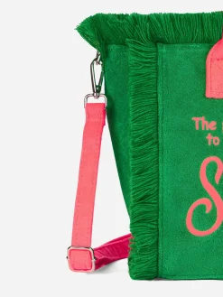 Colette-Handtasche aus grünem Frottee mit Saint Barth-Logo