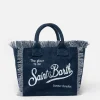 Colette-Handtasche aus Indigo-Baumwollcanvas