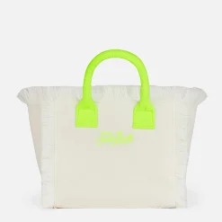 Colette-Handtasche aus weißem Frottee mit Saint Barth-Logo