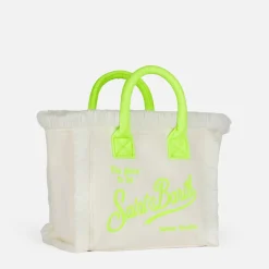 Colette-Handtasche aus weißem Frottee mit Saint Barth-Logo