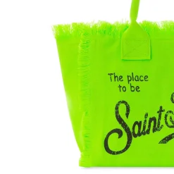 Colette-Tasche aus fluogrünem Baumwollcanvas