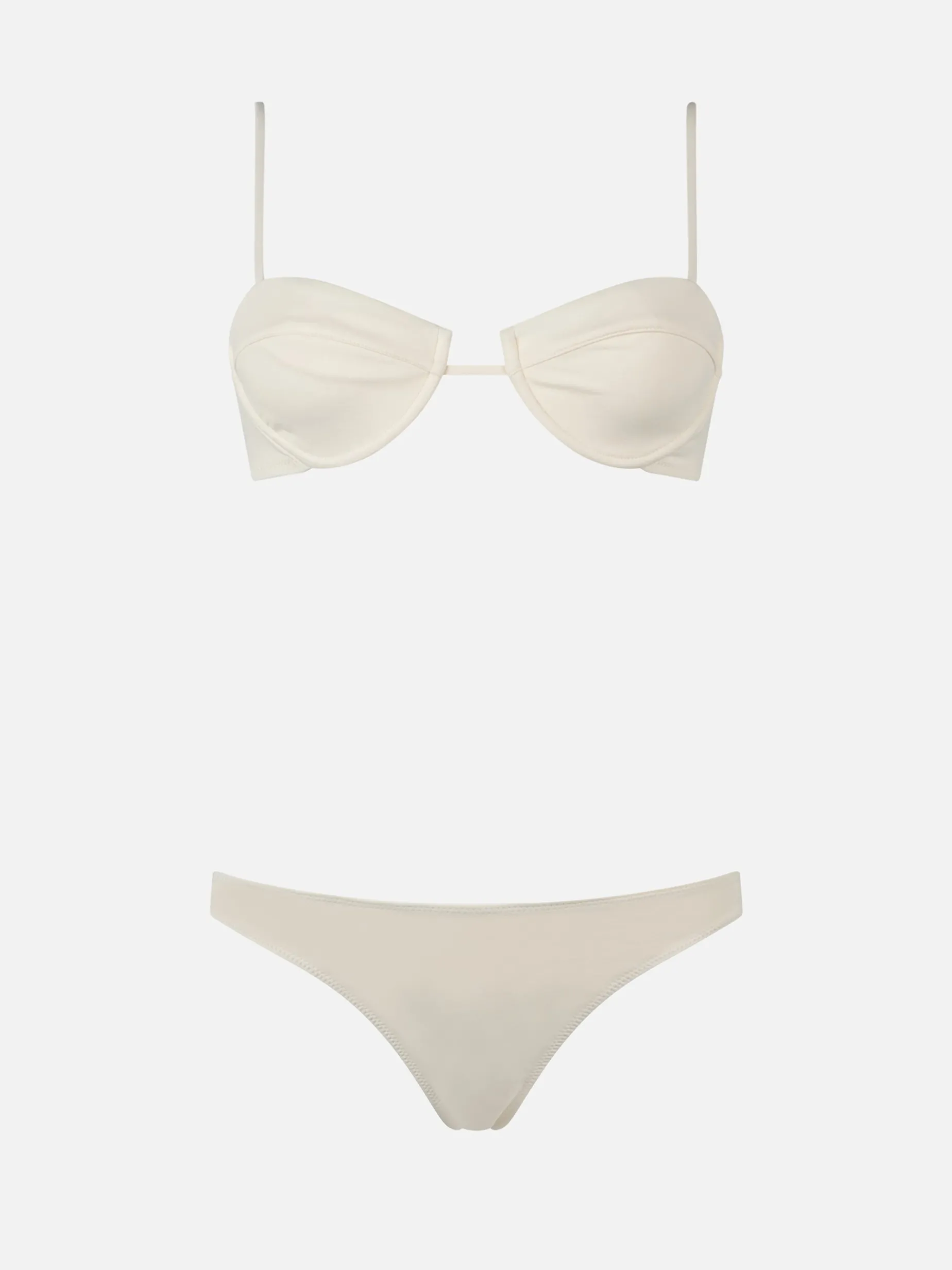 Cremefarbener Bügel-Bralette-Bikini für Damen Salina Lido