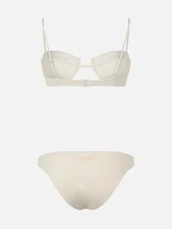 Cremefarbener Bügel-Bralette-Bikini für Damen Salina Lido