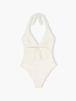Cremefarbener Marylin-Badeanzug für Damen