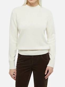 Cremeweißer Pullover Sorbonne aus Kaschmirmischung für Damen