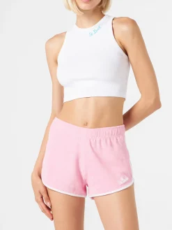 Crop-Tanktop aus Baumwolle mit St. Barth-Stickerei | MELISSA SATTA SONDEREDITION