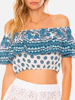 Crop-Top mit Gipsy-Print