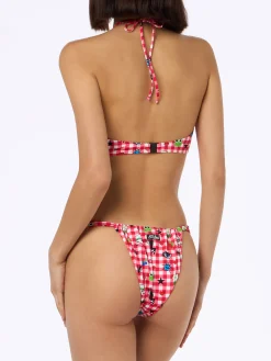 Damen Bandeau Bikini Dahelle mit Gingham und ausgefallenem Print | BEEPY BELLA SPECIAL EDITION