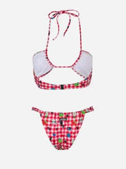 Damen Bandeau Bikini Dahelle mit Gingham und ausgefallenem Print | BEEPY BELLA SPECIAL EDITION
