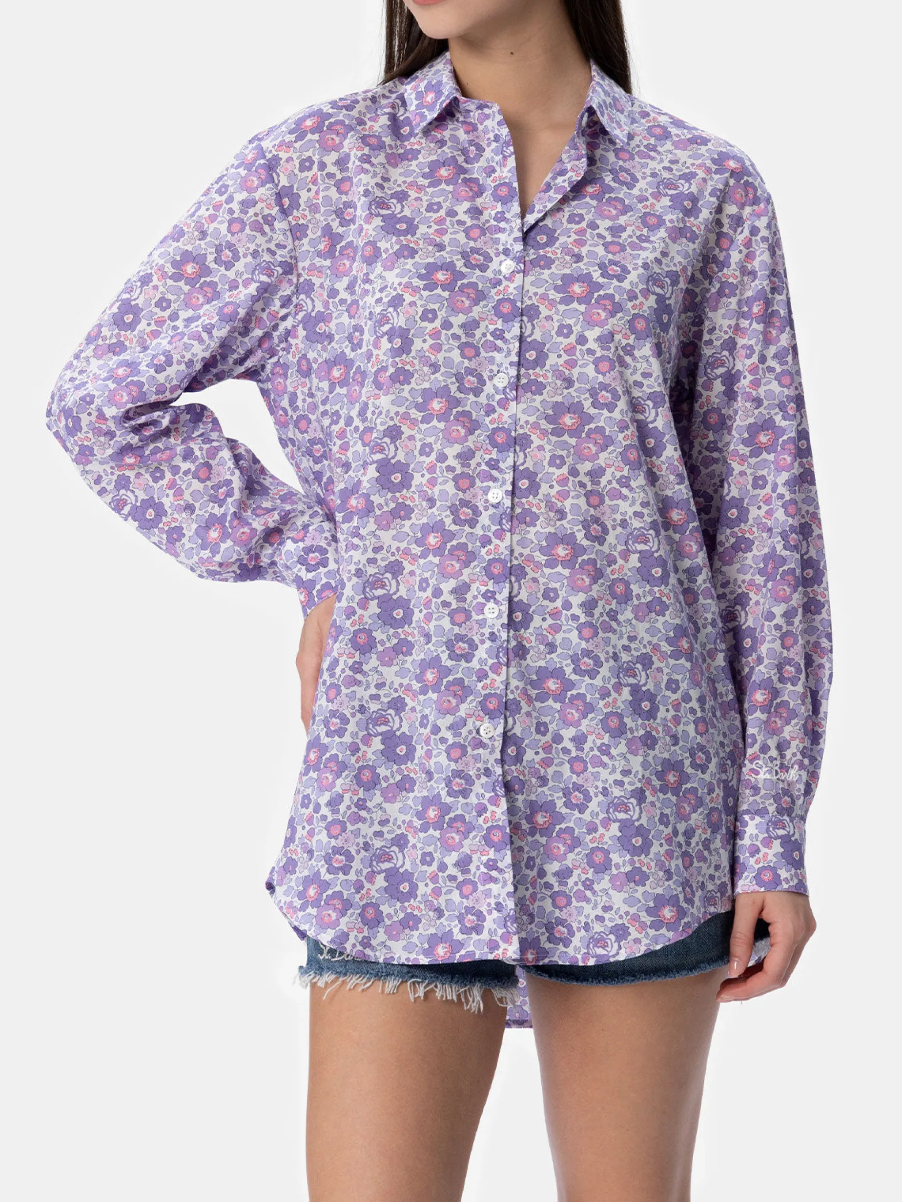 Damen Baumwollshirt Brigitte mit Betsy-Print | HERGESTELLT AUS LIBERTY-STOFF