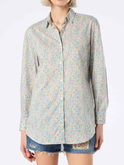 Damen Baumwollshirt Brigitte mit Emma & Georgina-Aufdruck | HERGESTELLT AUS LIBERTY-STOFF