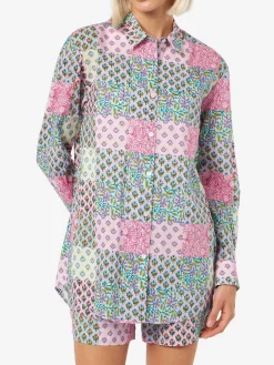 Damen Baumwollshirt Brigitte mit Blumenprint