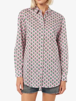 Damen Baumwollshirt Brigitte mit Blumenprint