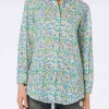 Damen Baumwollshirt Brigitte mit Blumenprint