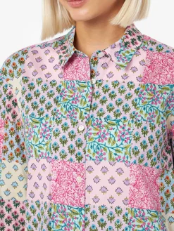 Damen Baumwollshirt Brigitte mit Blumenprint