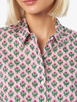 Damen Baumwollshirt Brigitte mit Blumenprint