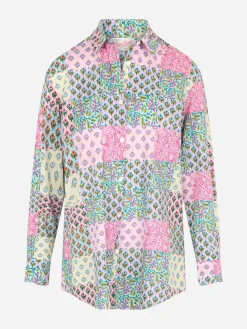Damen Baumwollshirt Brigitte mit Blumenprint