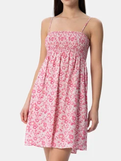 Damen Betsy Baumwollkleid Hawa mit gesmokter Stickerei | HERGESTELLT AUS LIBERTY-STOFF