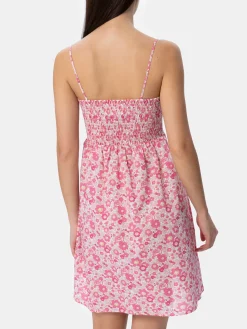 Damen Betsy Baumwollkleid Hawa mit gesmokter Stickerei | HERGESTELLT AUS LIBERTY-STOFF