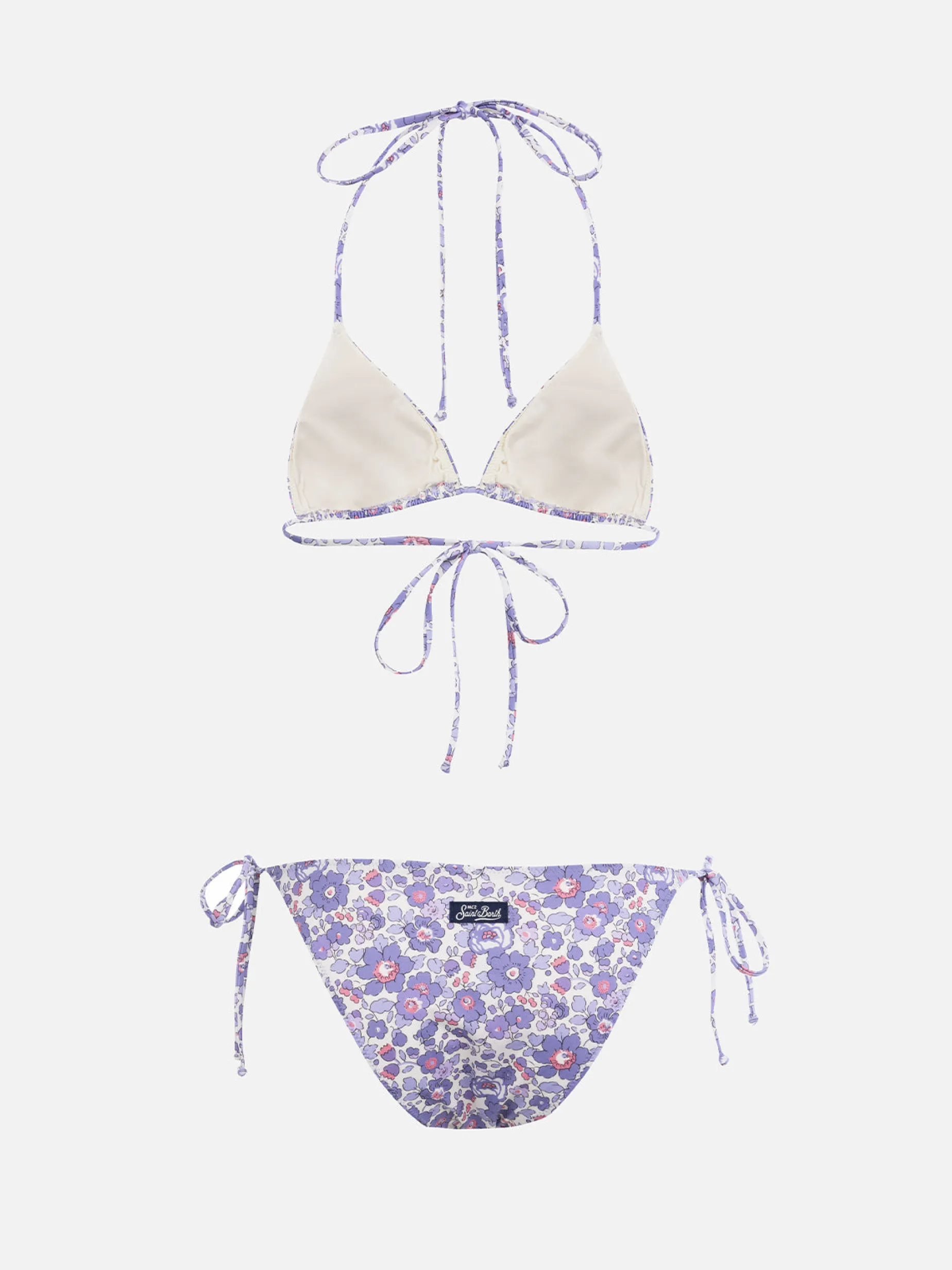 Damen Betsy Triangel-Bikini Leah Jungfrau | HERGESTELLT AUS LIBERTY-STOFF