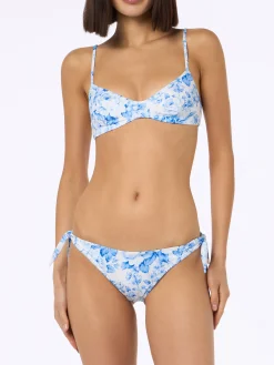 Damen Blumen-Bralette-Bikini mit U-Ausschnitt May Yali