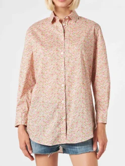Damen Brigitte Baumwollhemd mit Blumenprint | Hergestellt aus Liberty-Stoff