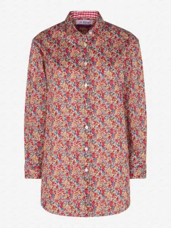 Damen Brigitte Baumwollhemd mit Blumenprint | Hergestellt aus Liberty-Stoff