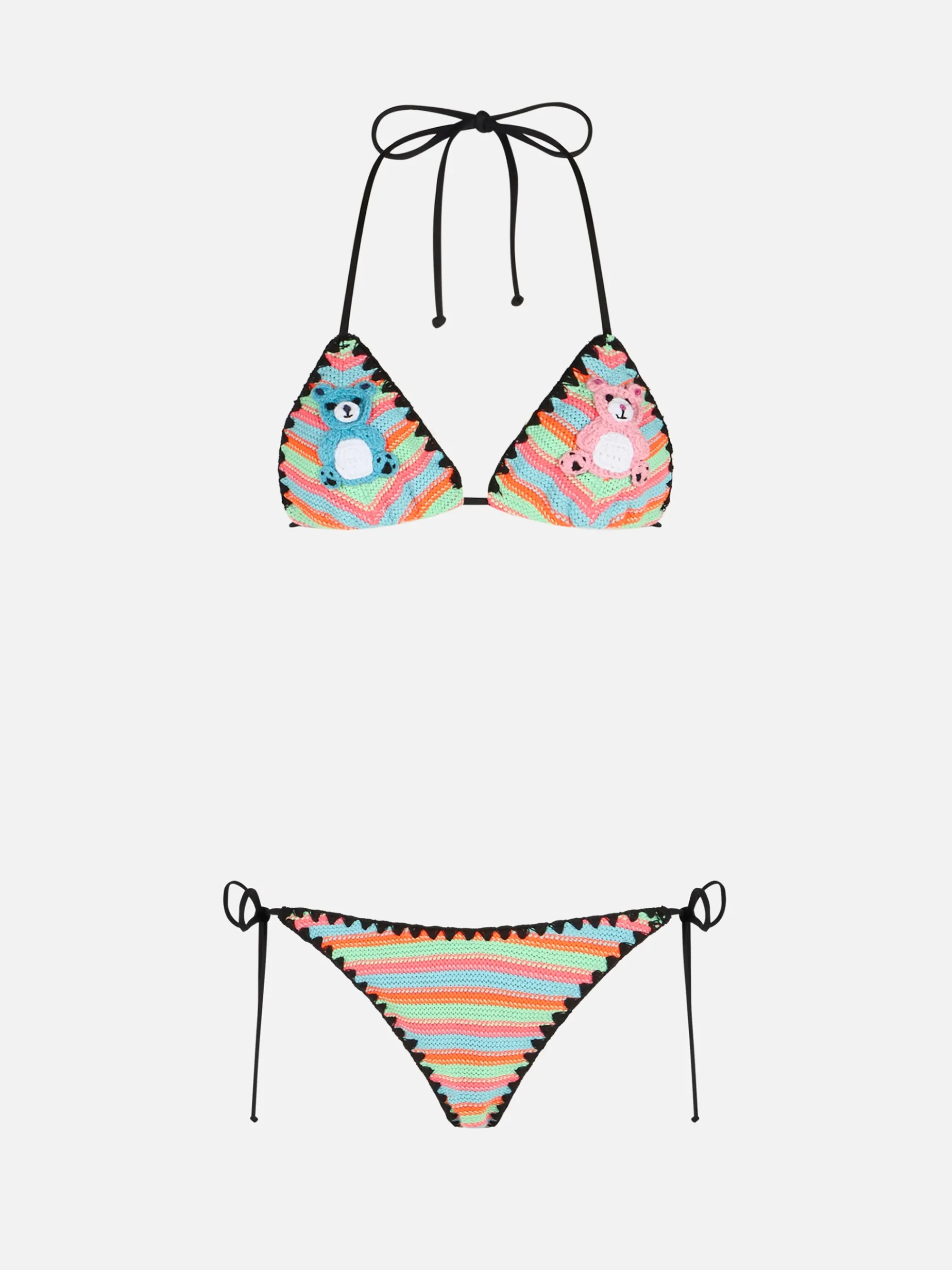 Damen Häkel Triangel Bikini Maleah mit Patches | BEEPY BELLA SPECIAL EDITION