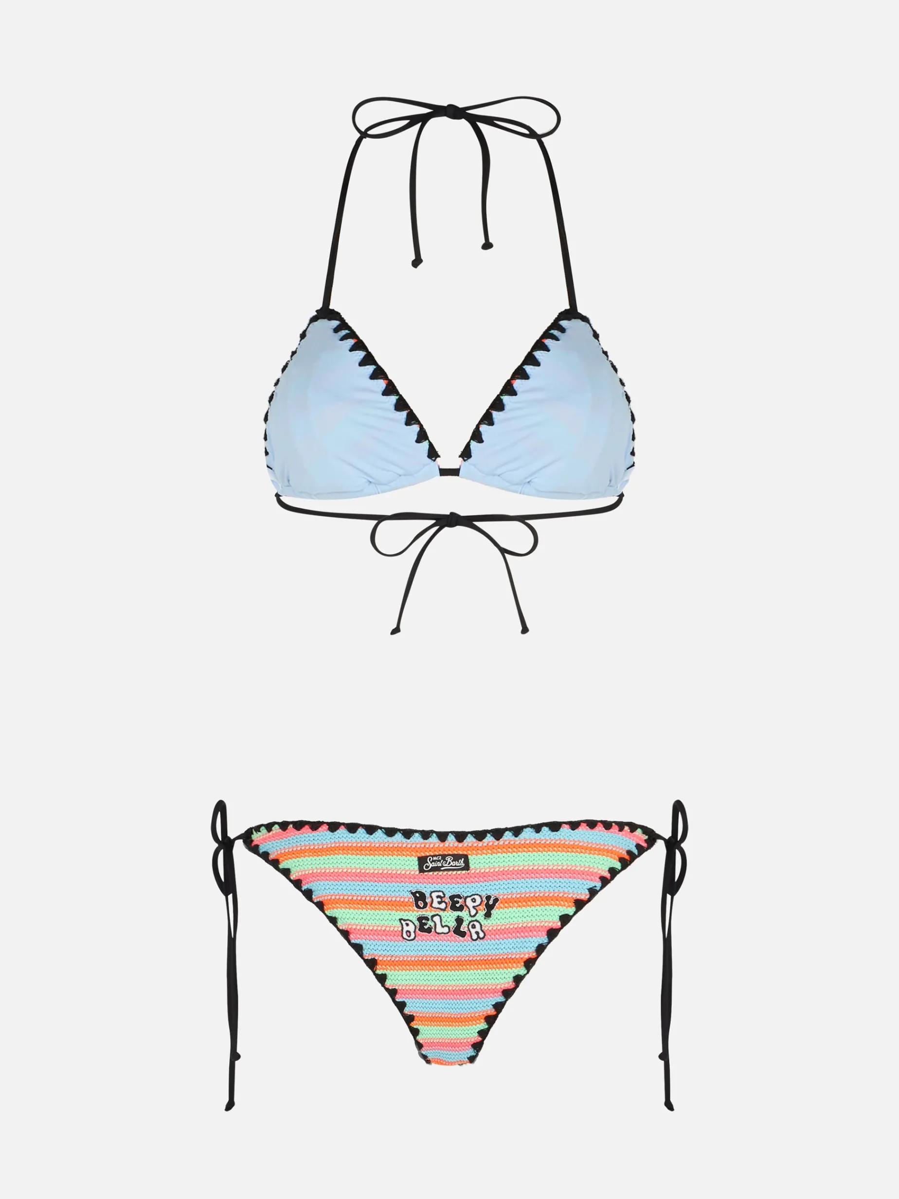 Damen Häkel Triangel Bikini Maleah mit Patches | BEEPY BELLA SPECIAL EDITION